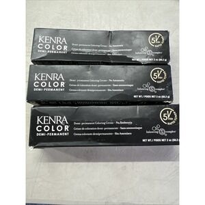3 Tubes Kenra Demi-Permanent 5 Min Hair Color GV Gold Violet New-Ugly Box
